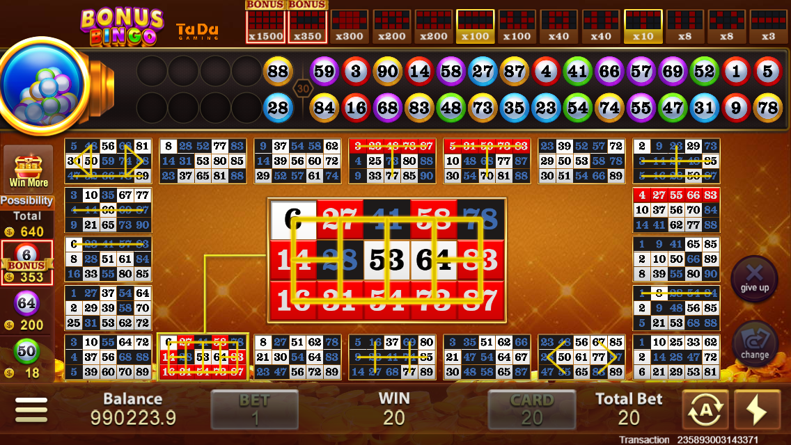 Bonus Bingo Screenshot