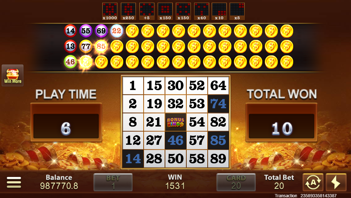 Bonus Bingo Screenshot
