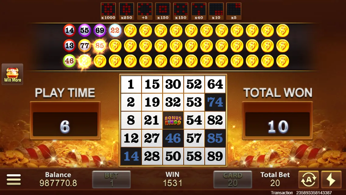 Bonus Bingo Screenshot