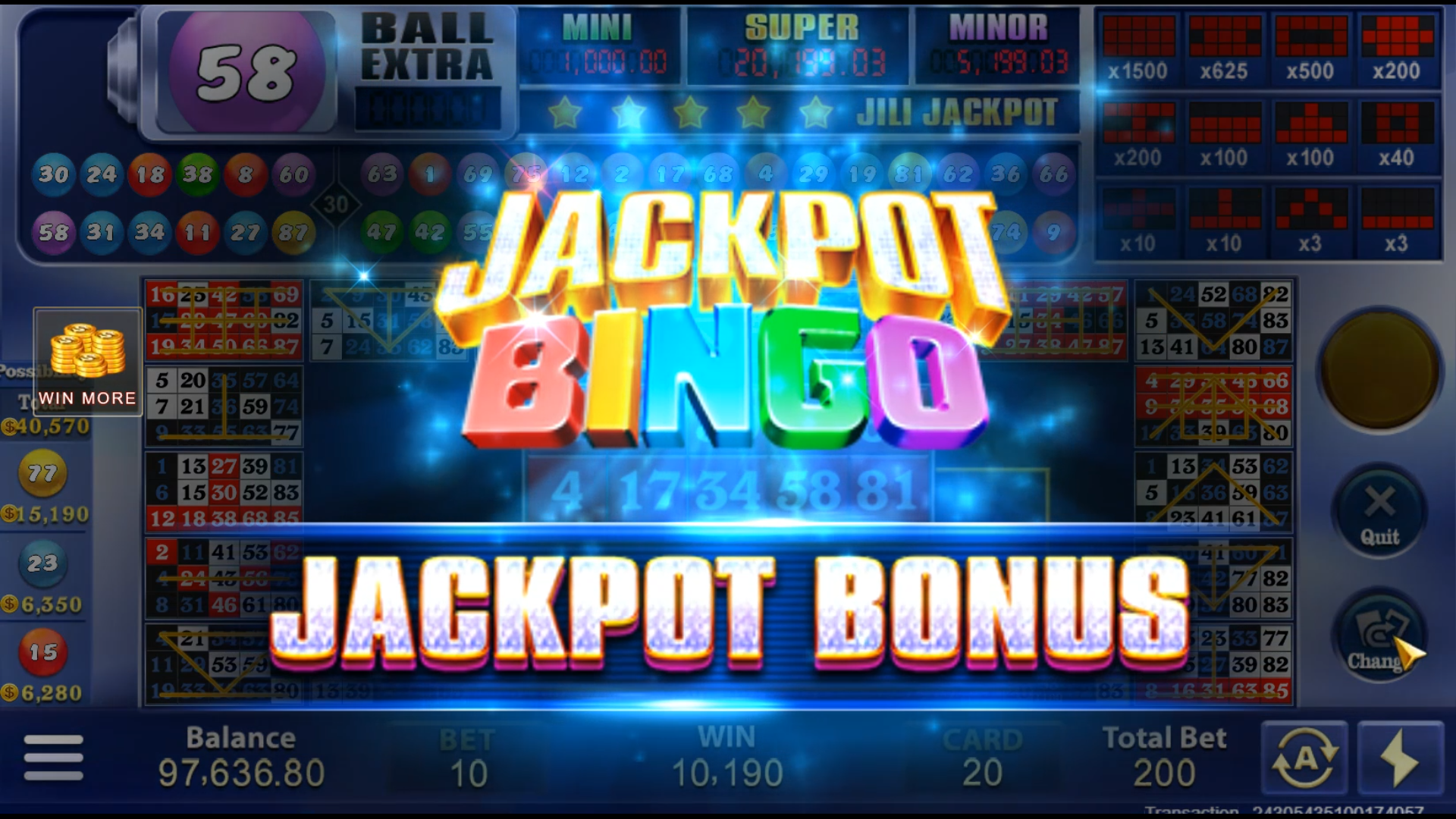 Jackpot Bingo Screenshot
