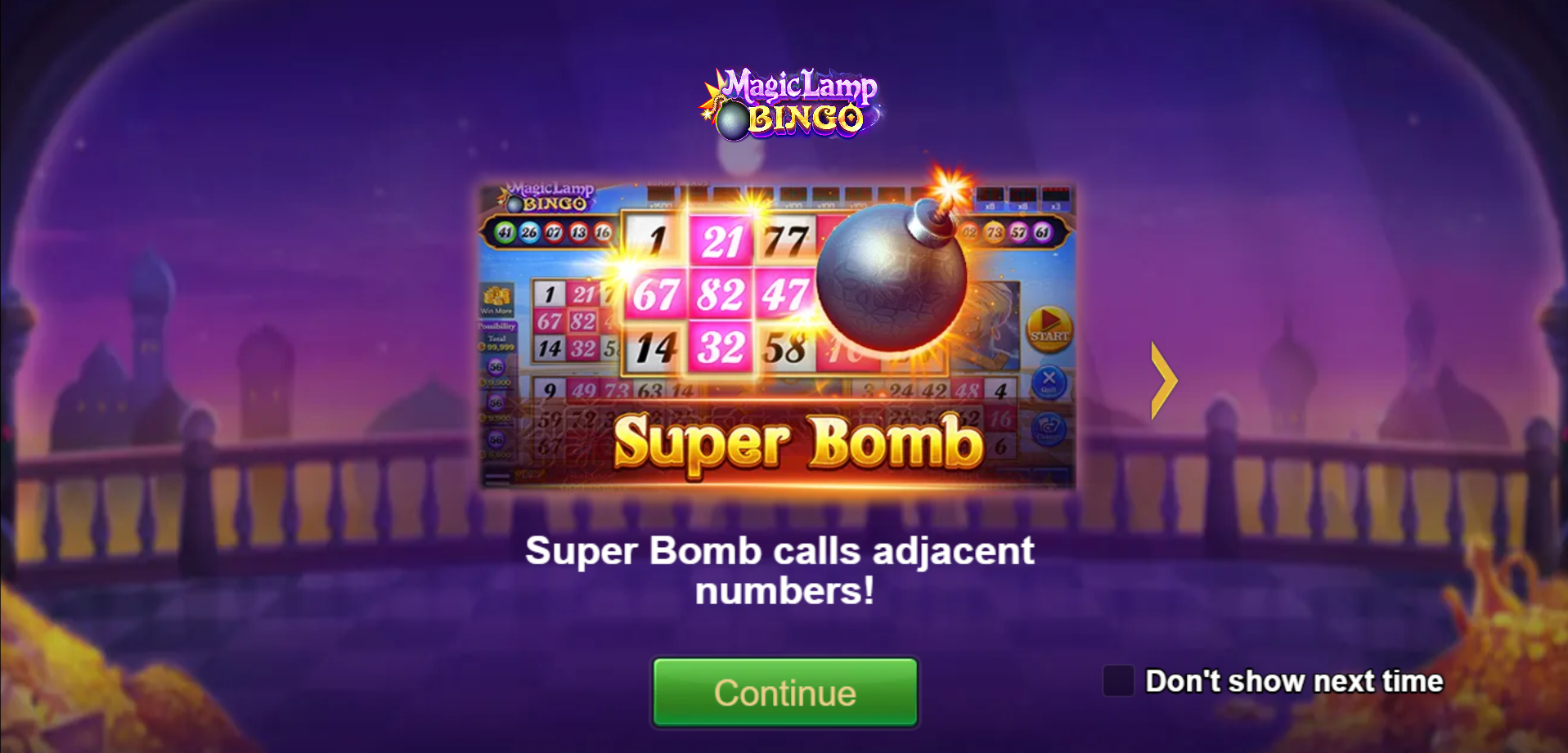 Magic Lamp Bingo Screenshot