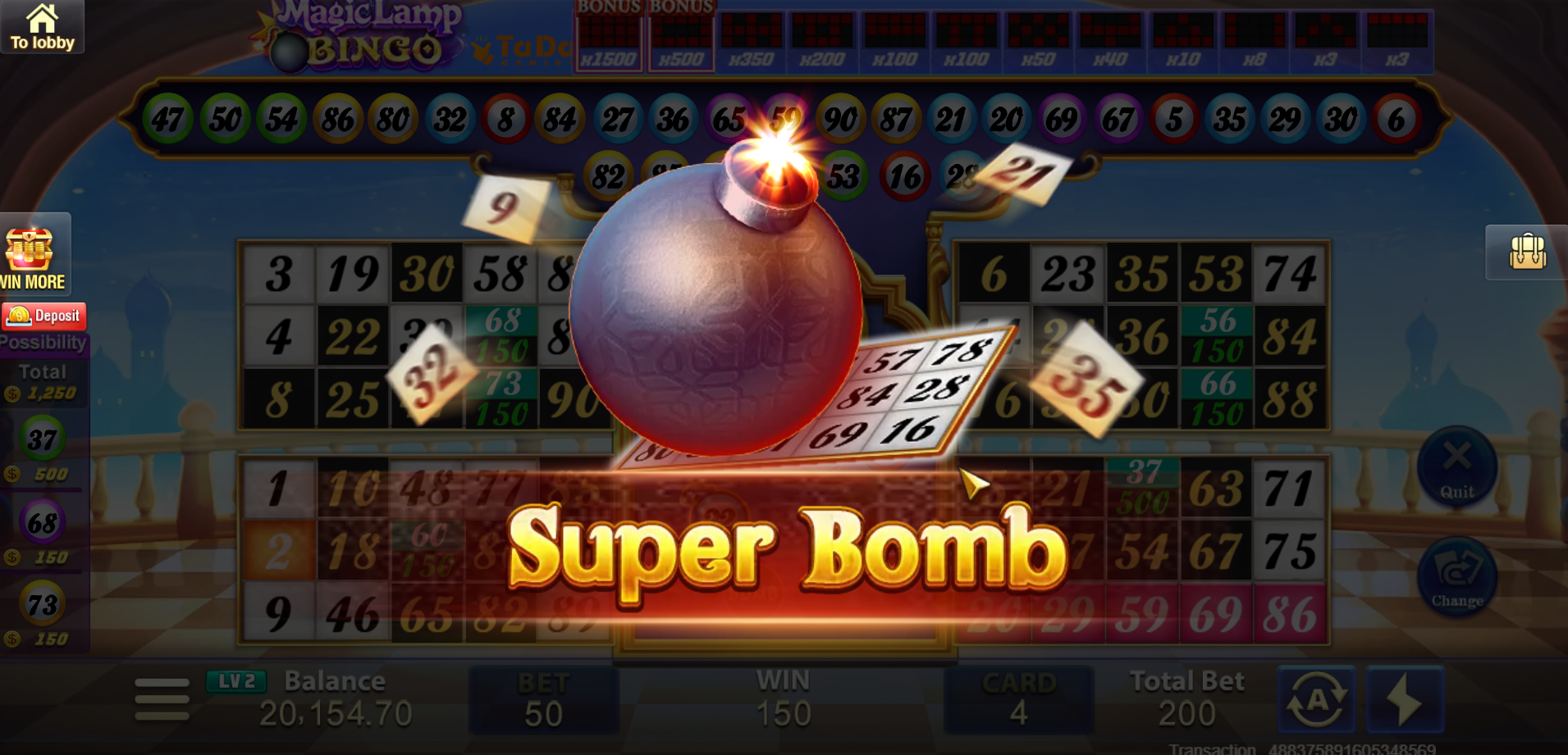 Magic Lamp Bingo Screenshot