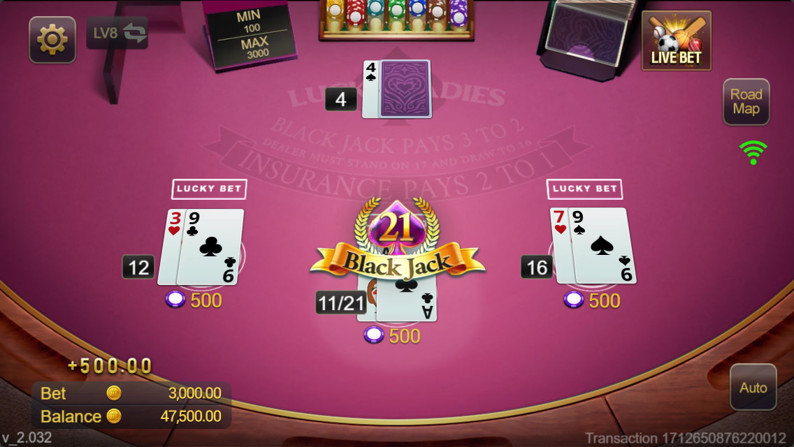 Blackjack Lucky Ladies Screenshot