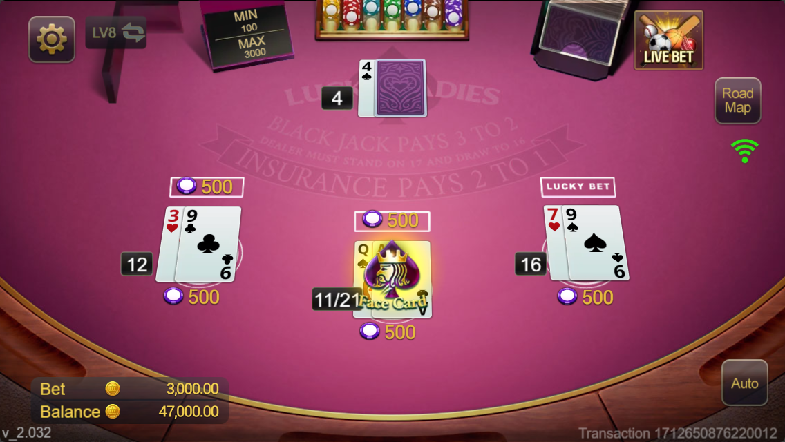 Blackjack Lucky Ladies Screenshot