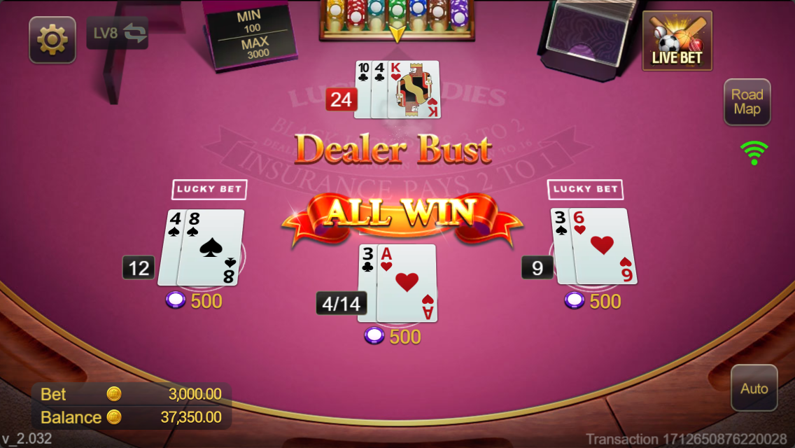 Blackjack Lucky Ladies Screenshot