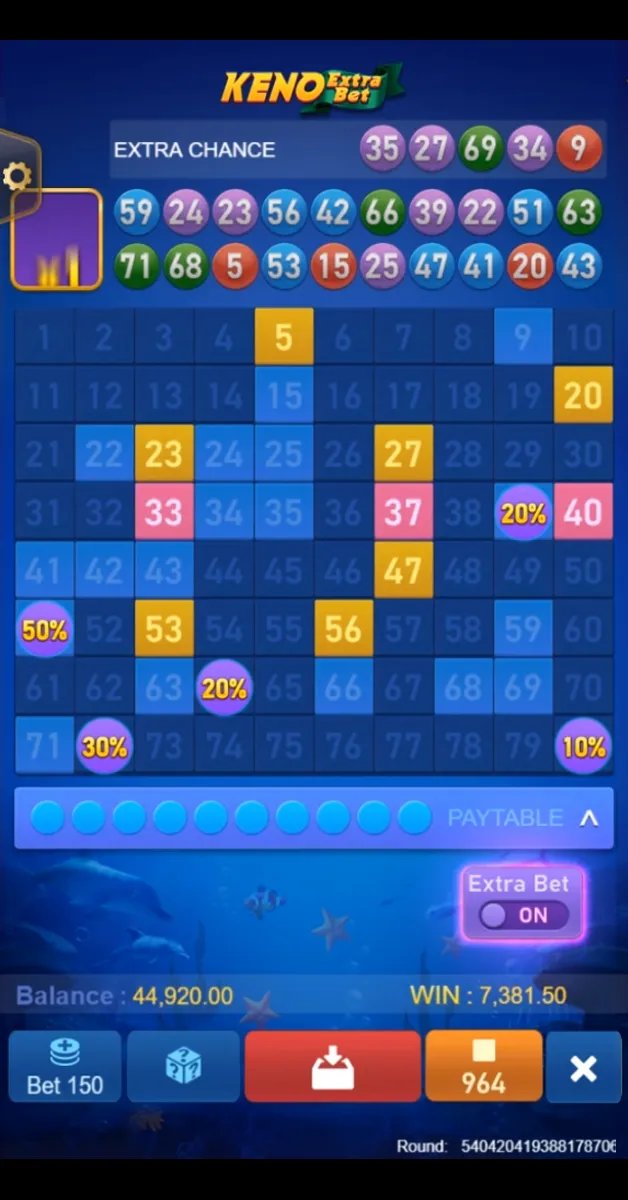 Keno Extra Bet Screenshot 4