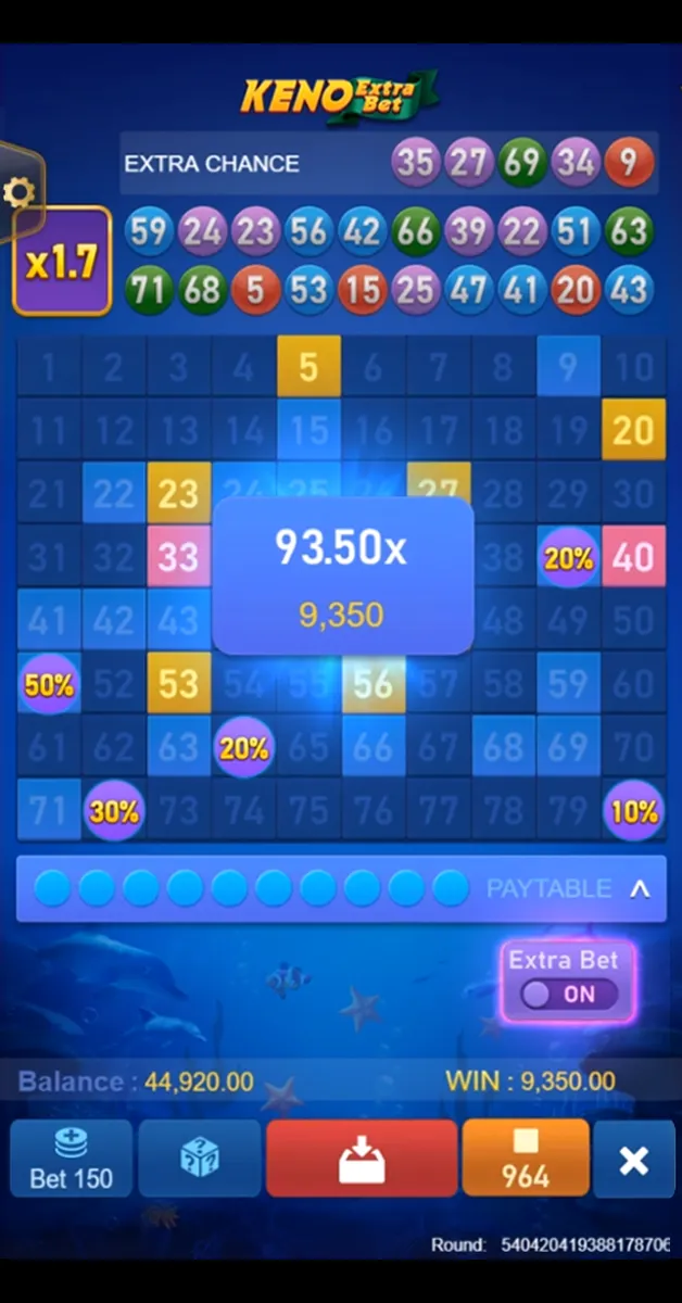 Keno Extra Bet Screenshot 5